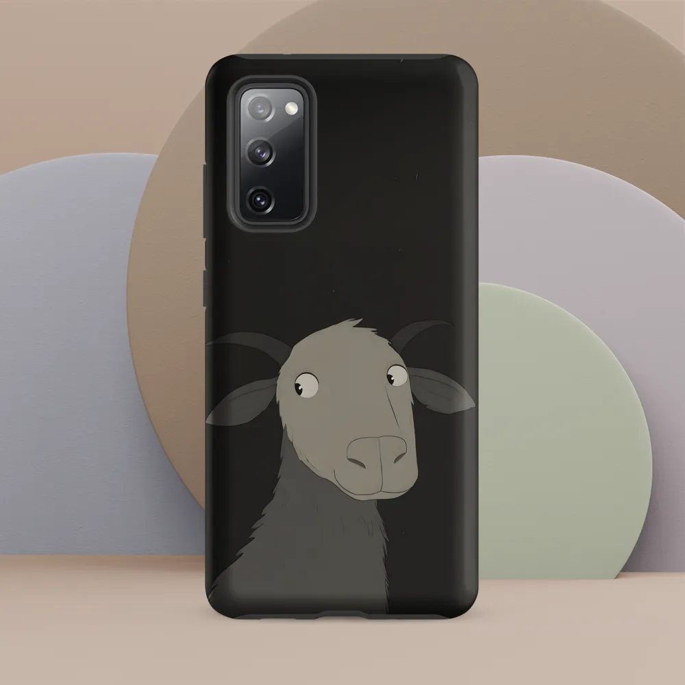 Whimsical Goat in Darkness