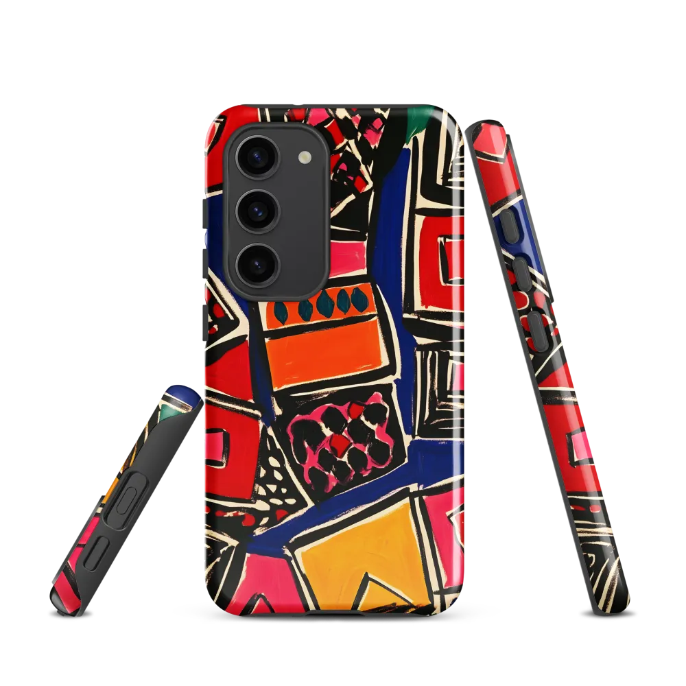 Dynamic Geometric Harmony | Phone Case |  S23 | Tough Case | Glossy