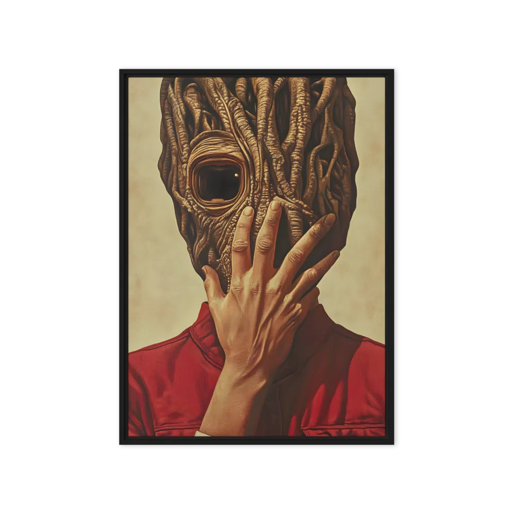 The Mask of Roots | Canvas with Black Frame | 20″×28″