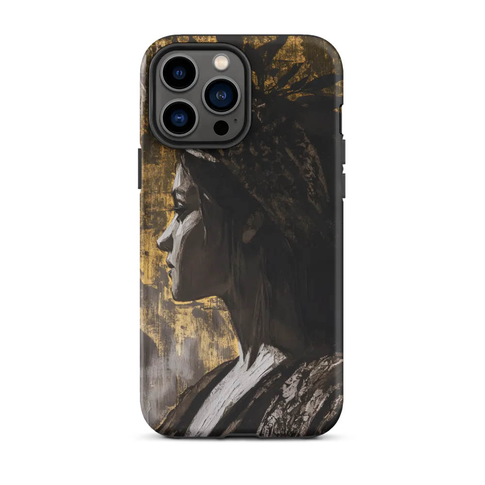 Golden Elegance: A Modern Profile Portrait