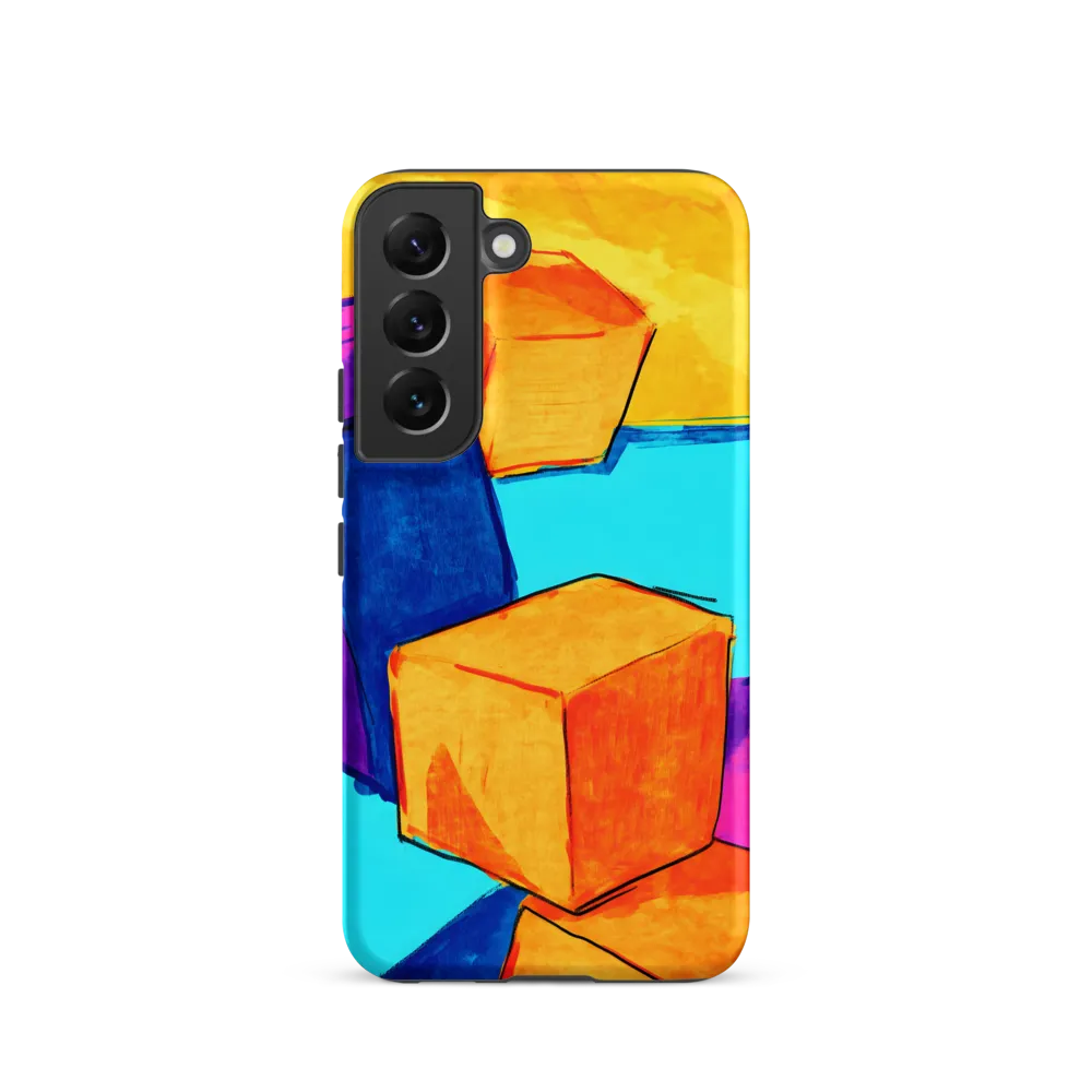 Playful Cubes in Vibrant Harmony | Phone Case |  S22 | Tough Case | Matte