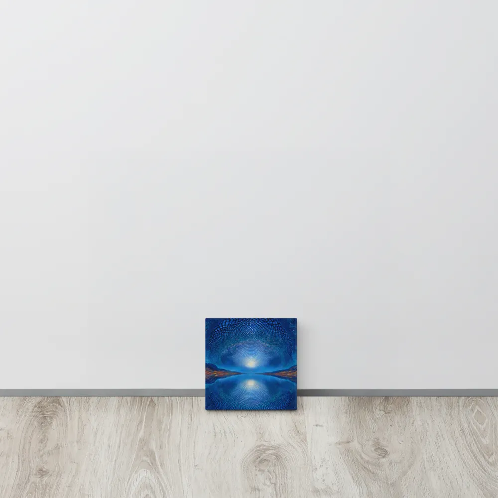 Luminous Blue Mirror 
 Canvas | 6″x 6″