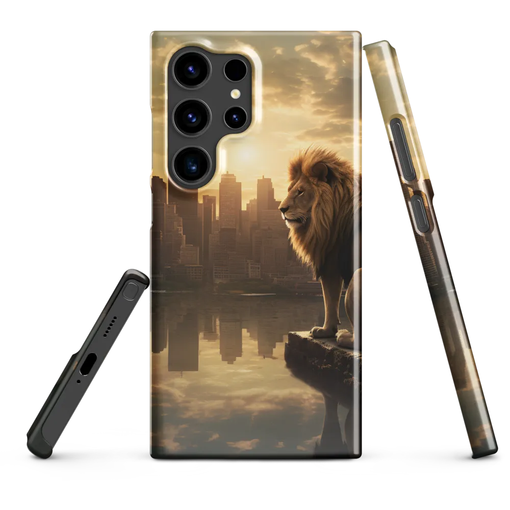 The Lion's Gaze Over the Urban Symphony