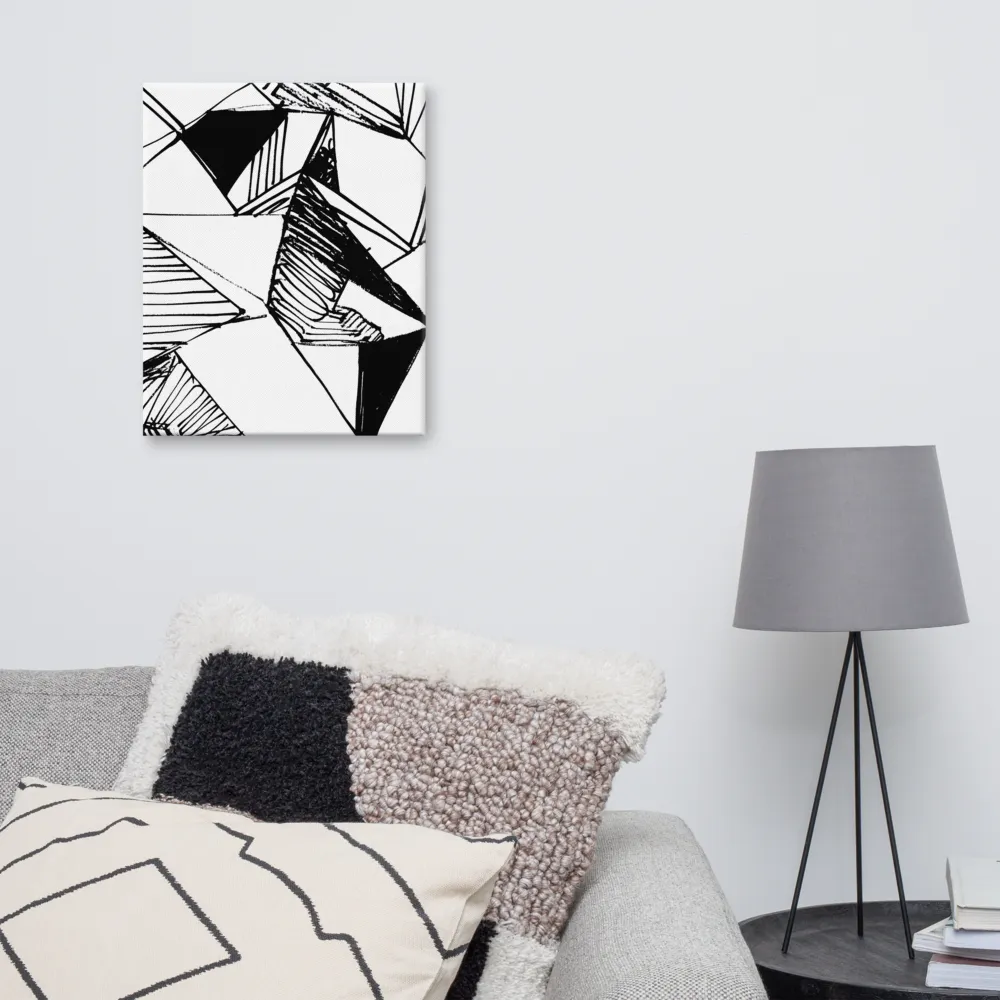 Dynamic Geometry in Ink | Canvas | 16″×20″