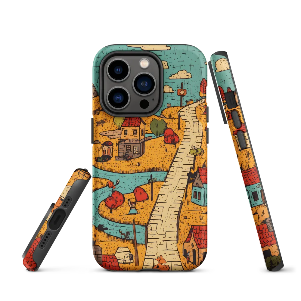 Whimsical Village Landscape