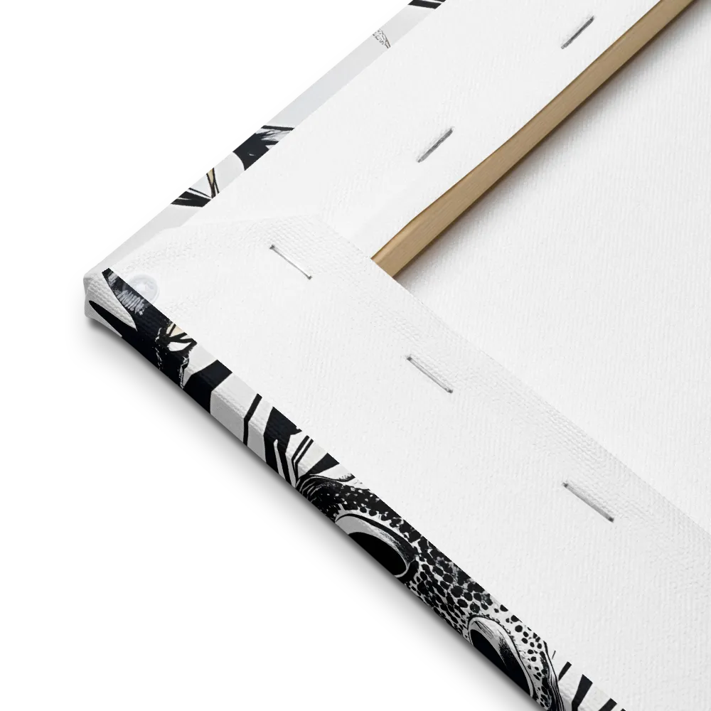 Floral Elegance: The Giraffe's Portrait | Thin Canvas | 12″×12″