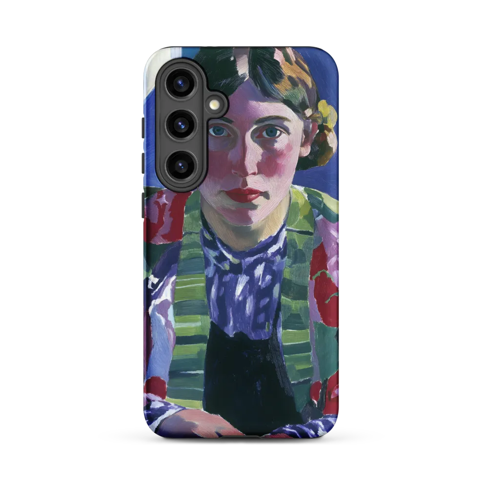Vibrant Gaze: A Modernist Portrait