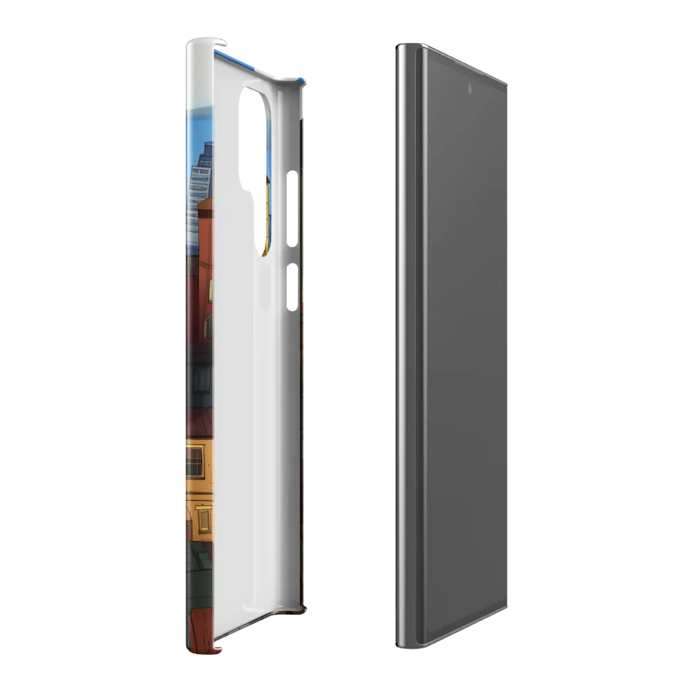 Urban Symphony: A Colorful Cityscape | Phone Case |  S22 Ultra | Snap Case | Glossy