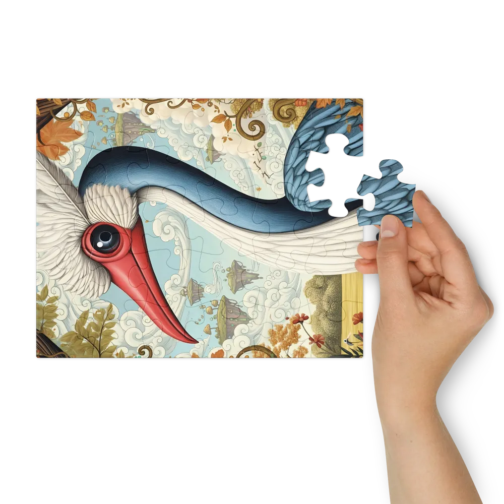Cloud Crane 
 Jigsaw Puzzle in Tin Box
