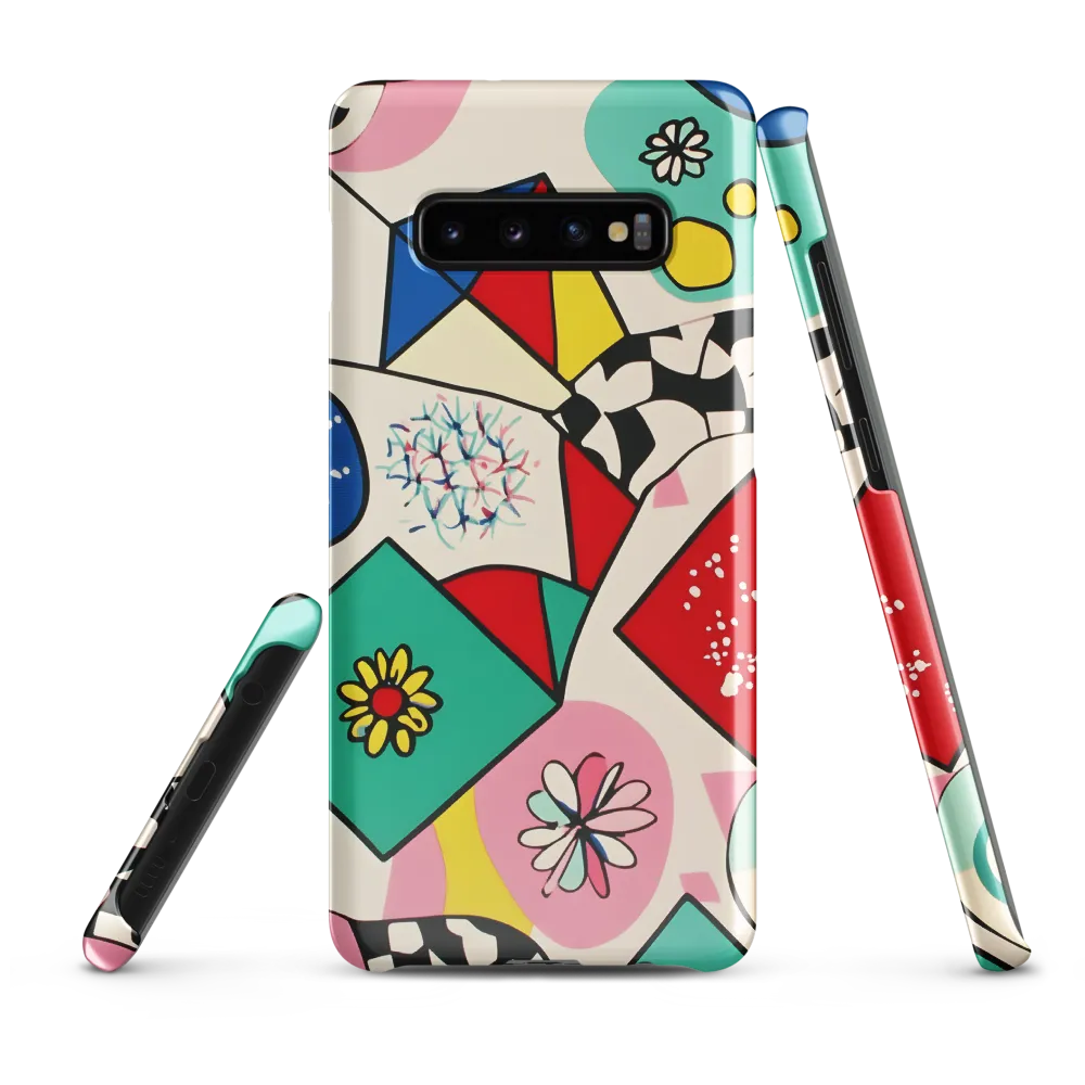 Joyful Geometry: A Playful Dance of Shapes and Colors | Phone Case |  S10 Plus | Snap Case | Glossy