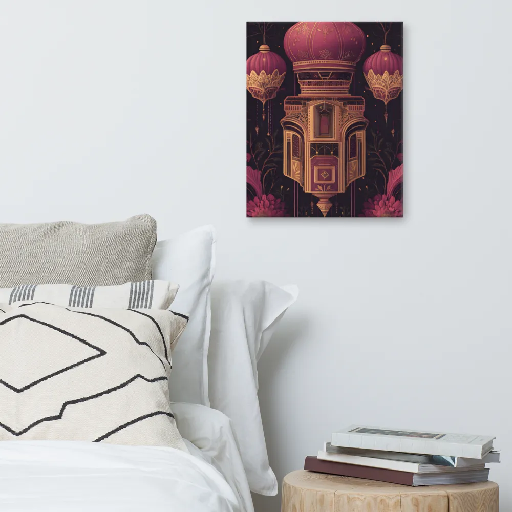 Ornate Harmony: A Digital Floral Architecture | Canvas | 16″×20″