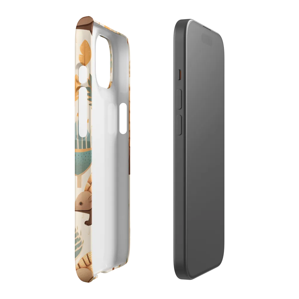 Pangolins in a Whimsical Habitat | Phone Case |  15 | Snap Case | Matte