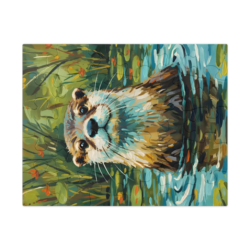 Curious Otter 
 Jigsaw Puzzle in Tin Box