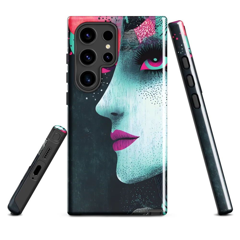 Mystical Beauty in Blue and Pink | Phone Case |  S24 Ultra | Tough Case | Glossy