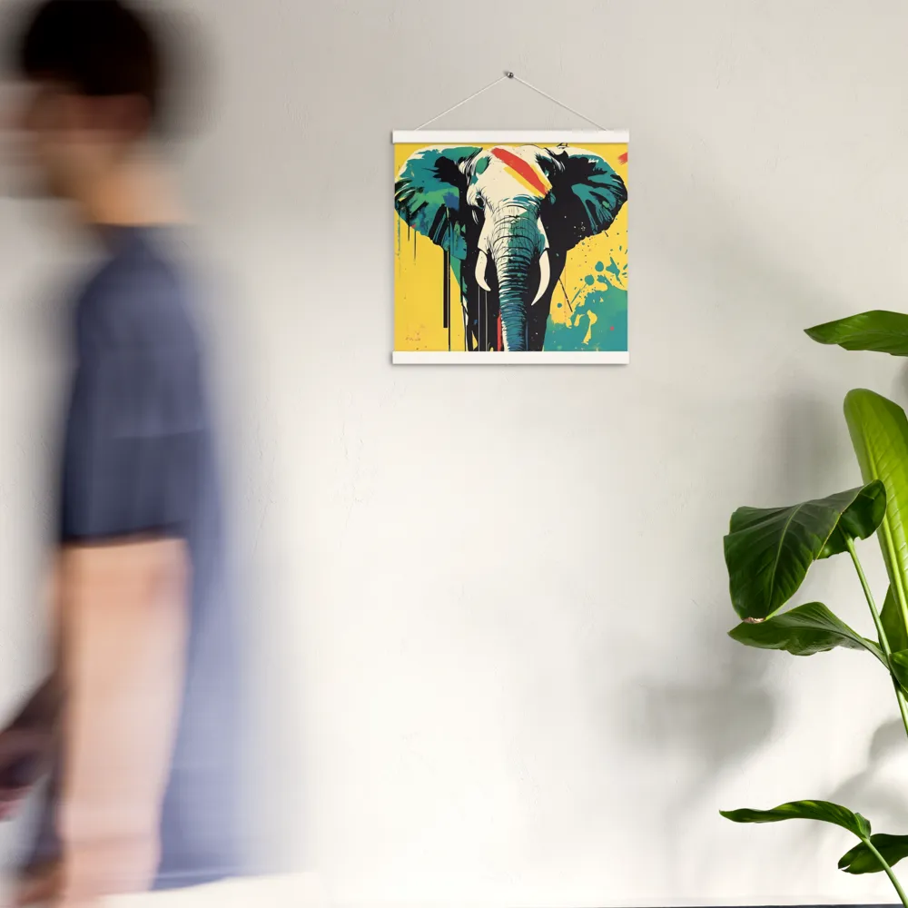 Elegance of the Wild: A Colorful Harmony | Poster With White Wood Hanger | 16″×16″