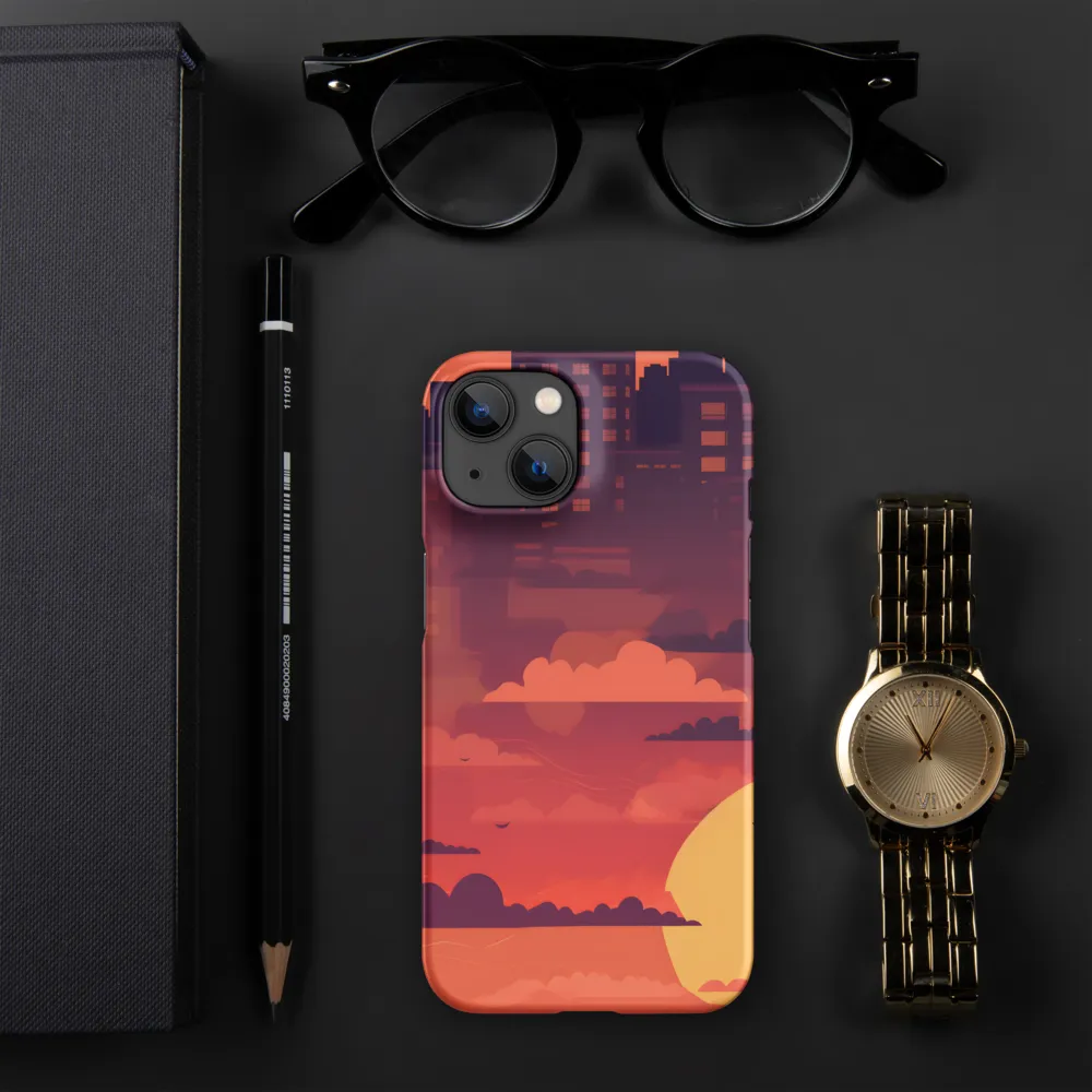 Urban Dusk: A Symphony of Cityscapes | Phone Case |  14 | Snap Case | Matte