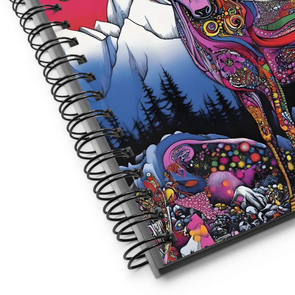 Mystical Majesty of the Psychedelic Deer | Spiral Notebook