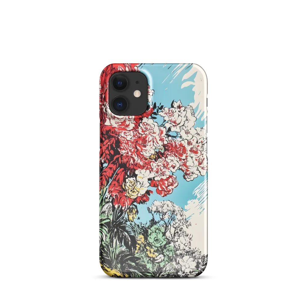 Floral Symphony in Bold Colors | Phone Case |  12 Mini | Snap Case | Glossy