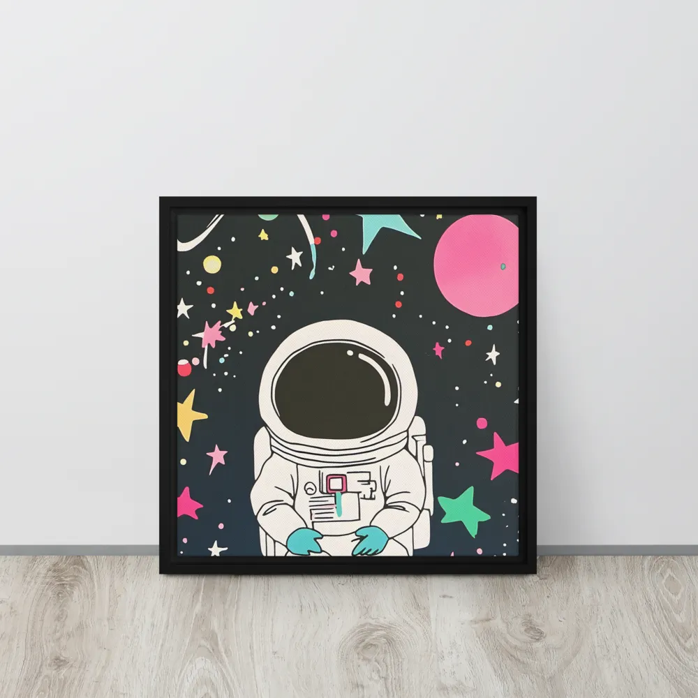 Cosmic Dreamer | Canvas with Black Frame | 16″×16″