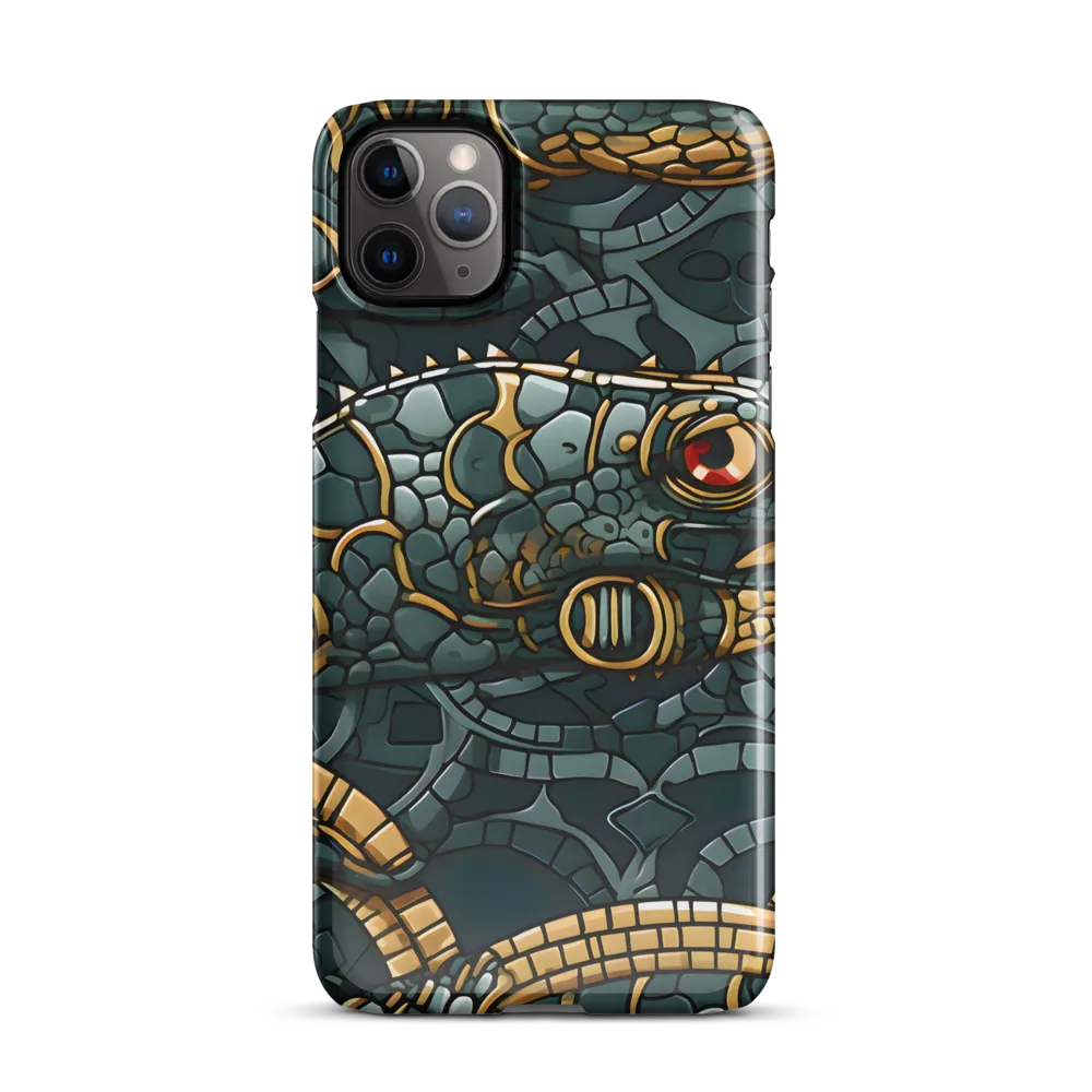 Reptilian Elegance: A Digital Art Nouveau Tapestry | Phone Case |  11 Pro Max | Snap Case | Glossy