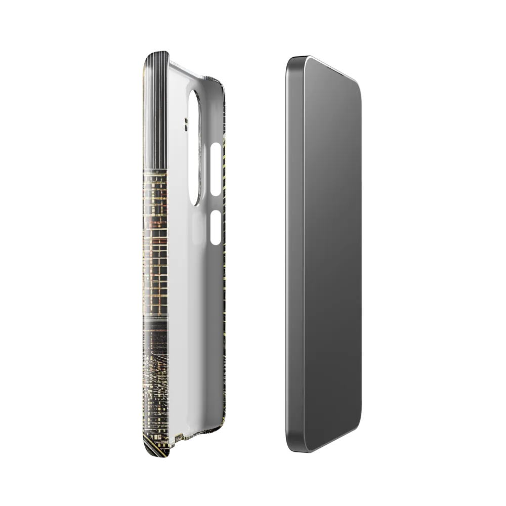 Urban Symphony: The Golden Grid | Phone Case |  S24 | Snap Case | Glossy