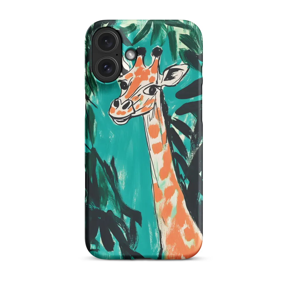 Curious Giraffe in Lush Greenery | Phone Case |  16 Plus | Snap Case | Matte