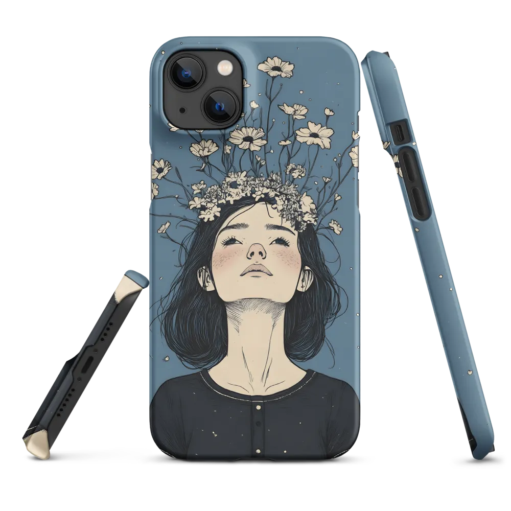 Floral Serenity: A Portrait of Tranquility | Phone Case |  14 Plus | Snap Case | Matte