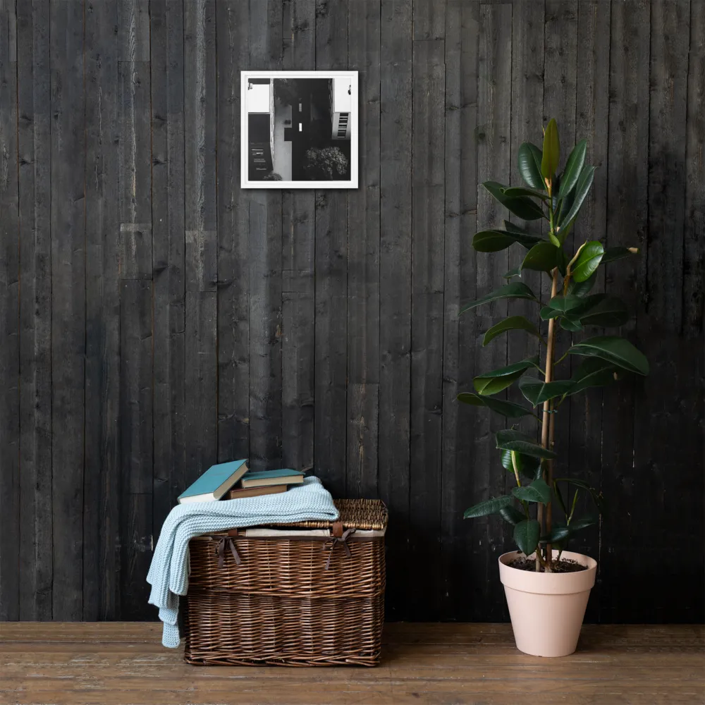 Urban Serenity from Above | Canvas with White Frame | 12″×12″
