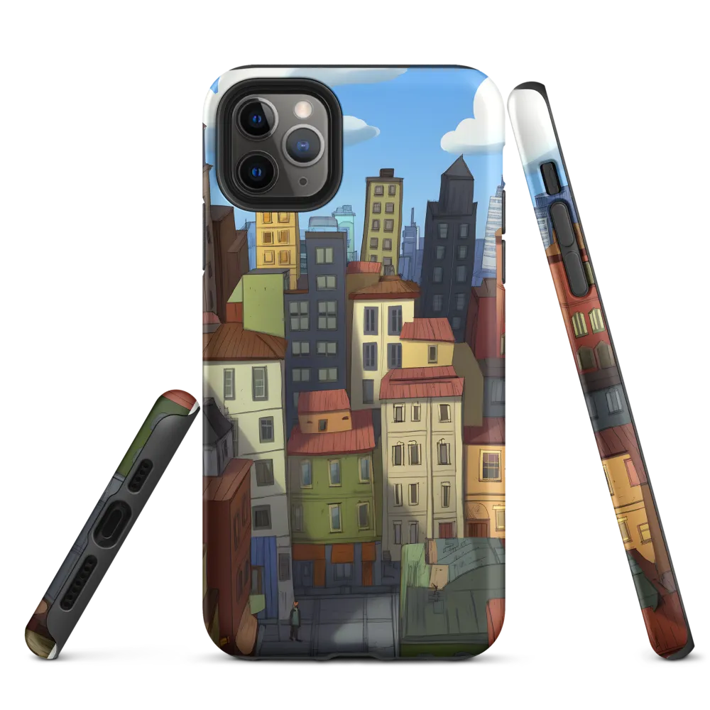 Urban Symphony: A Colorful Cityscape | Phone Case |  11 Pro Max | Tough Case | Matte