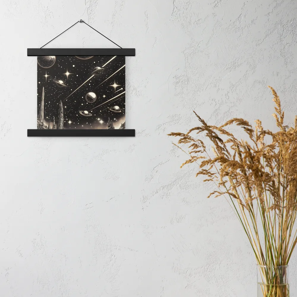 Celestial Reverie | Poster With Black Wood Hanger | 10″×10″