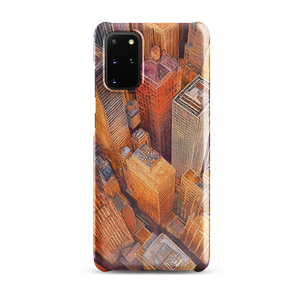 Urban Symphony in Orange and Purple