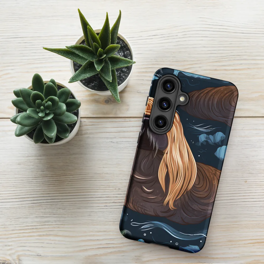 Whimsical Walruses in Deep Blue