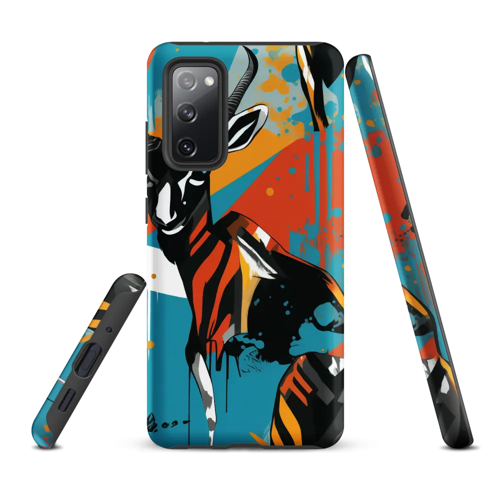 Dynamic Antelope in Vivid Abstract