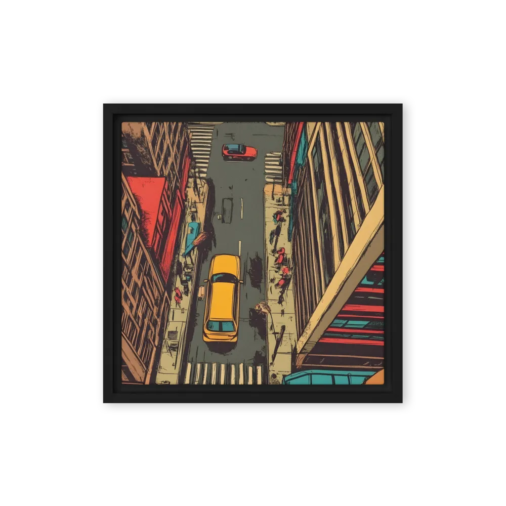 Urban Symphony | Canvas with Black Frame | 12″×12″