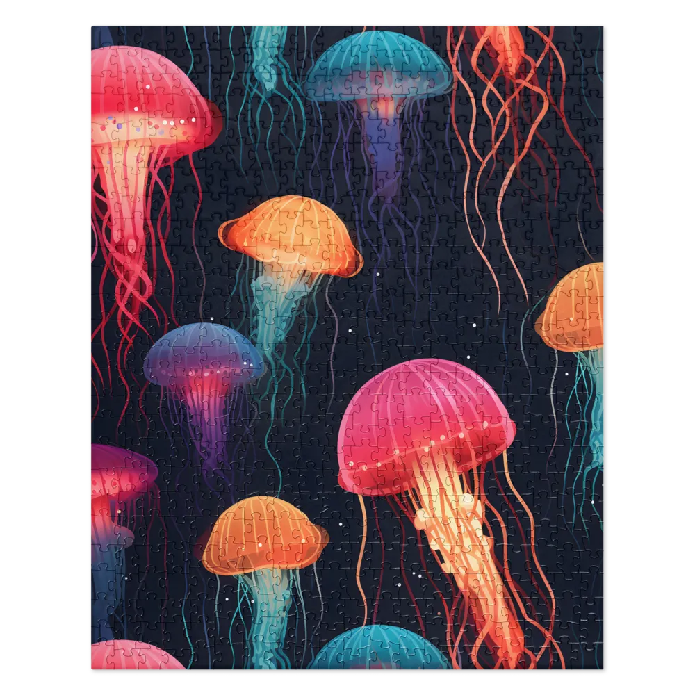 Ethereal Dance of Jellyfish | Jigsaw Puzzle | 520 pieces