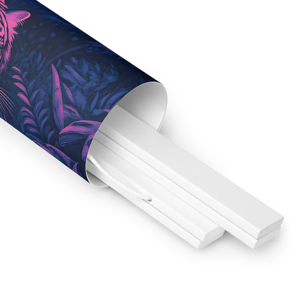 Mystic Prowler: The White Tiger in the Jungle | Poster With White Wood Hanger | 16″×16″
