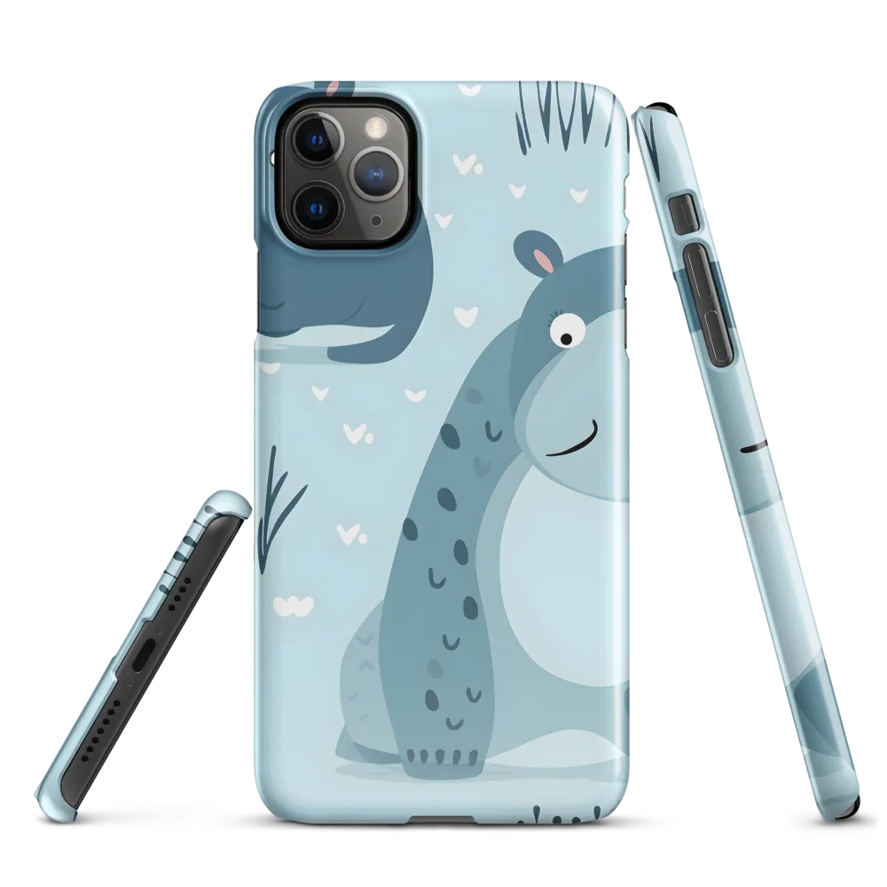 Whimsical Hippo Delight | Phone Case |  11 Pro Max | Snap Case | Glossy