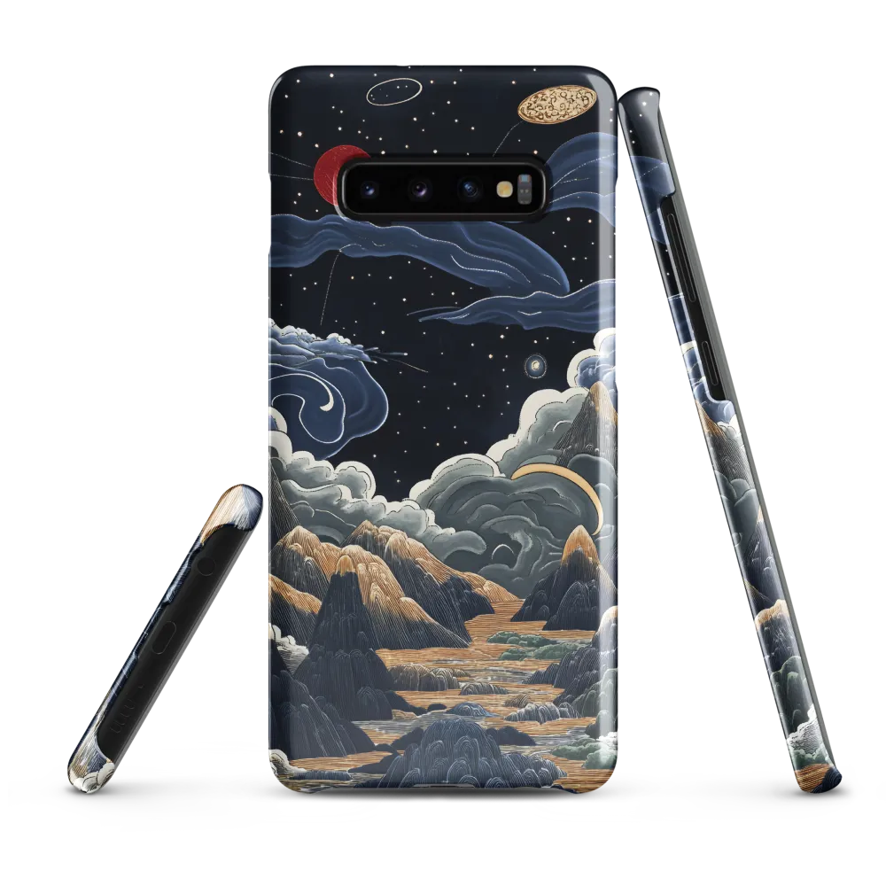 Celestial Harmony: Peaks and Planets | Phone Case |  S10 Plus | Snap Case | Glossy