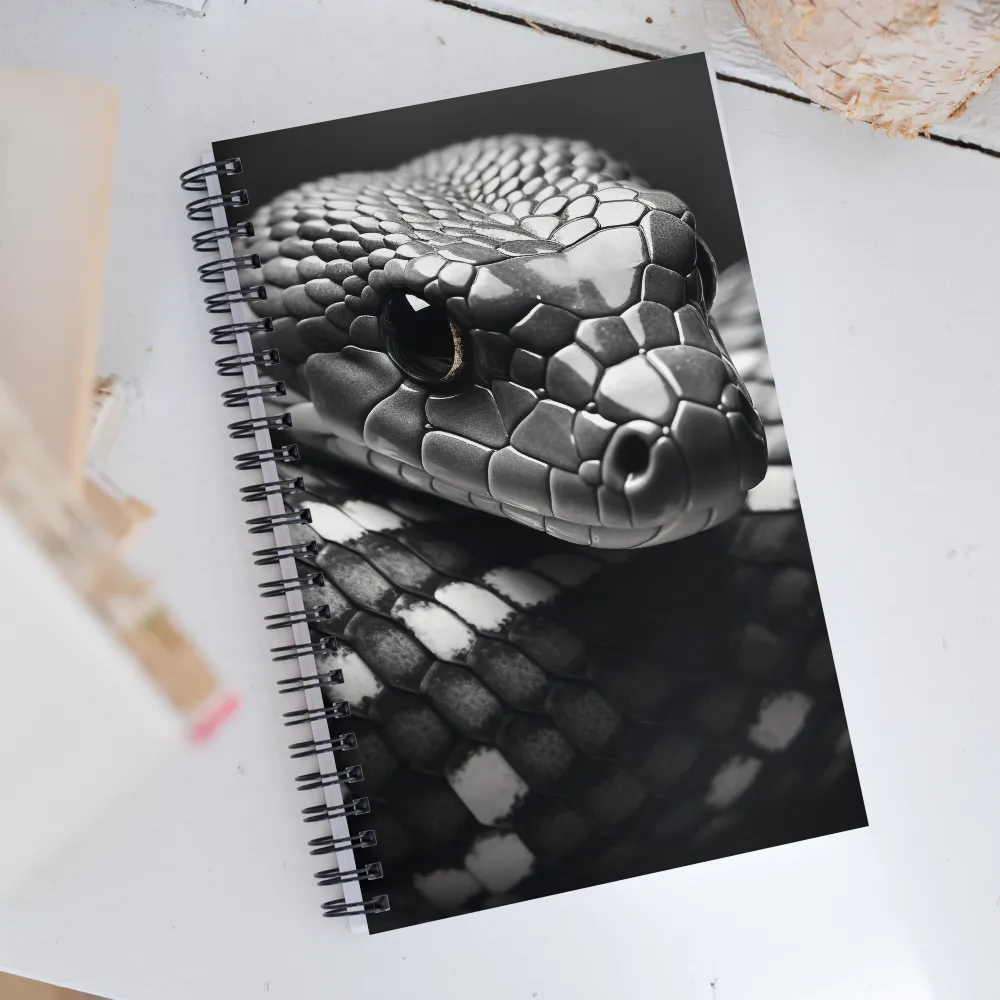 Enigmatic Elegance of the Serpent | Spiral Notebook