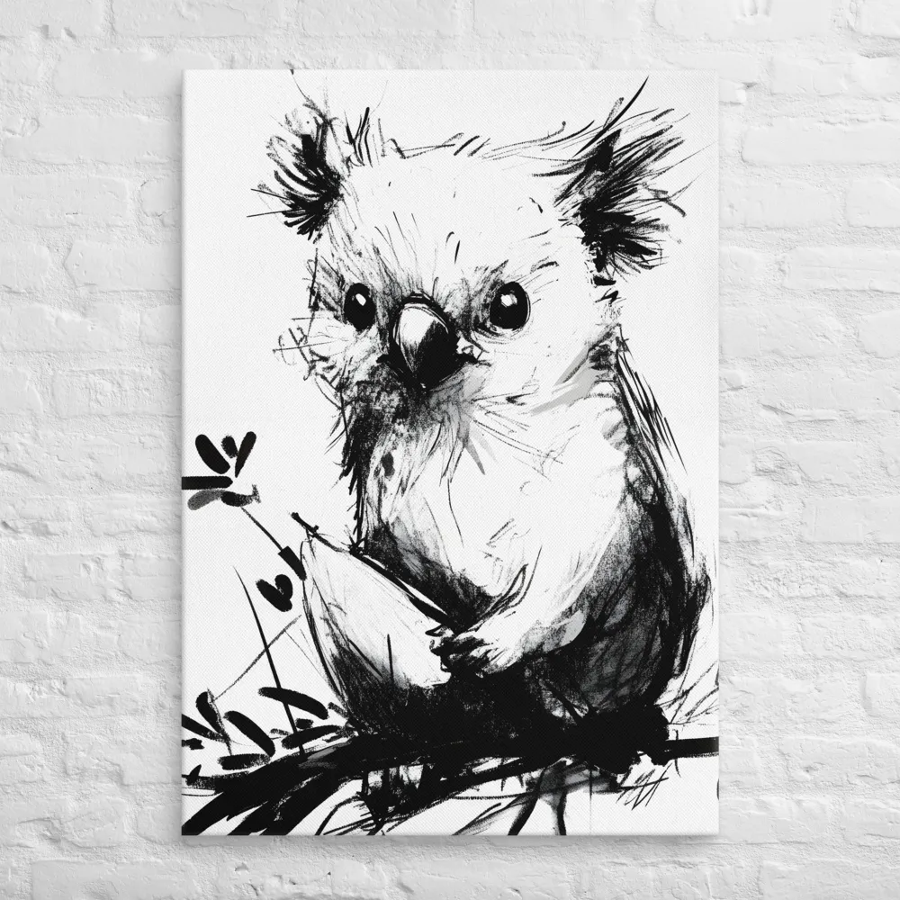 Whimsical Koala in Ink | Canvas | 28″×40″