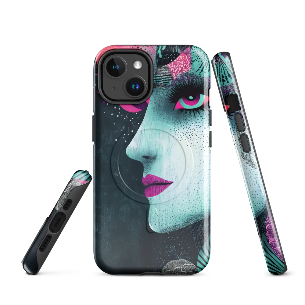 Mystical Beauty in Blue and Pink | Phone Case |  14 | MagSafe® Tough Case | Glossy