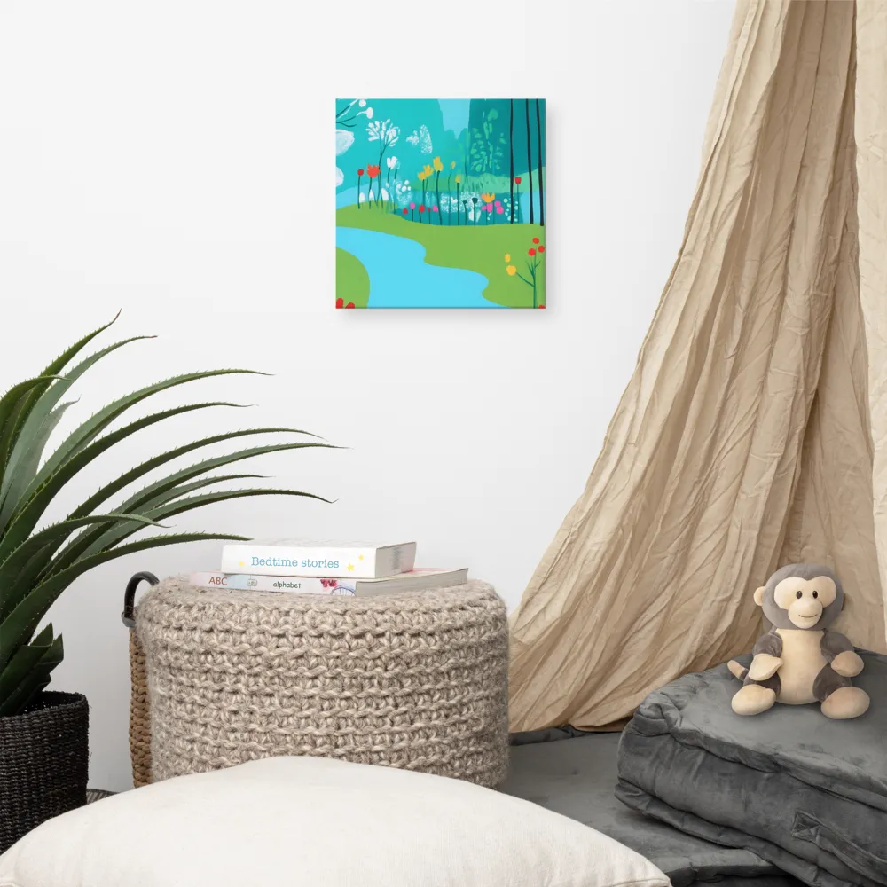 Whispers of Spring: A Colorful Retreat | Canvas | 12″×12″