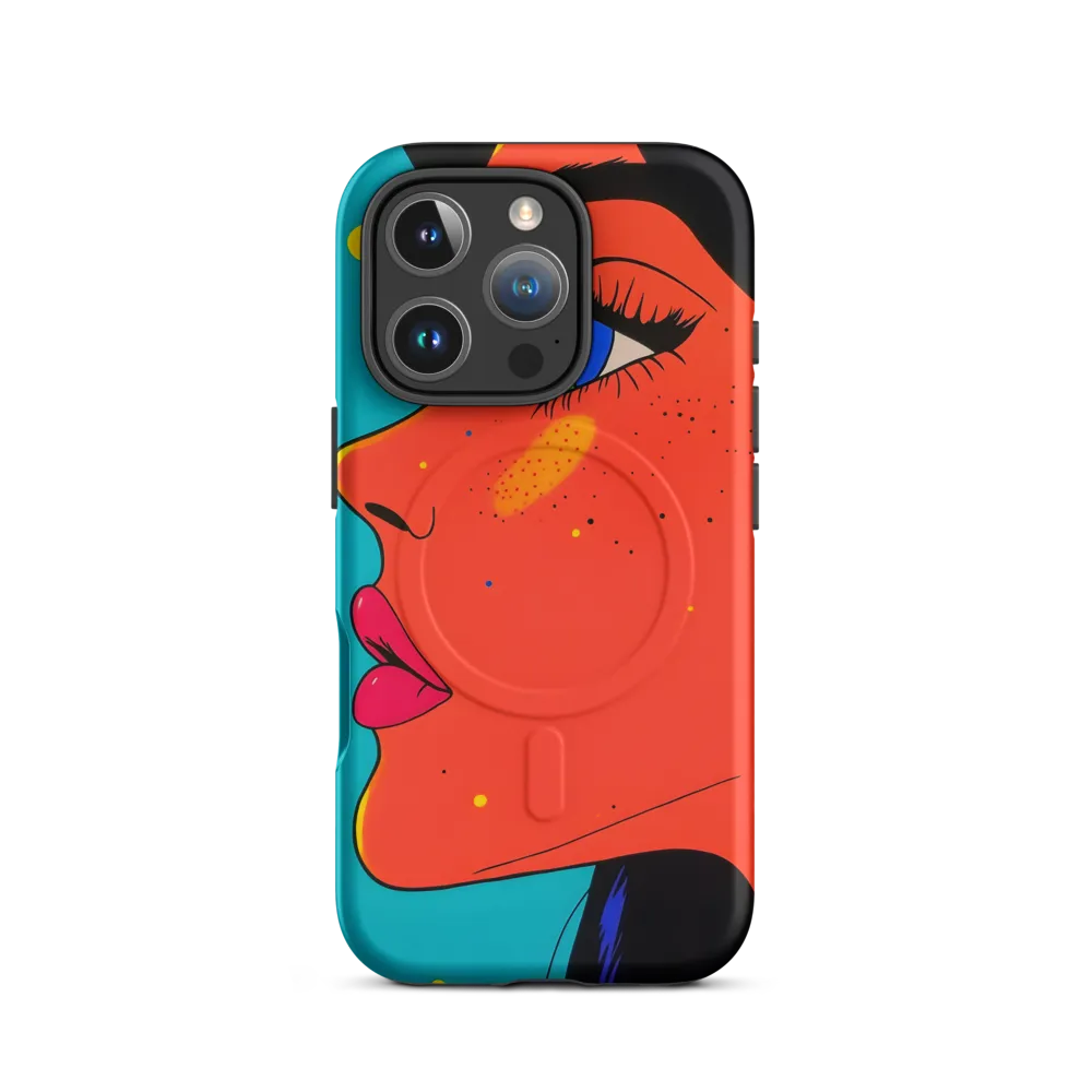 Vibrant Feminine Profile in Pop Art