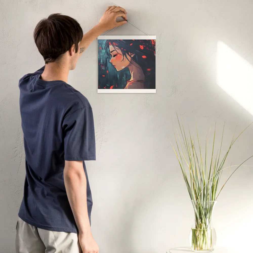 Whispers of Melancholy | Poster With White Wood Hanger | 12″×12″