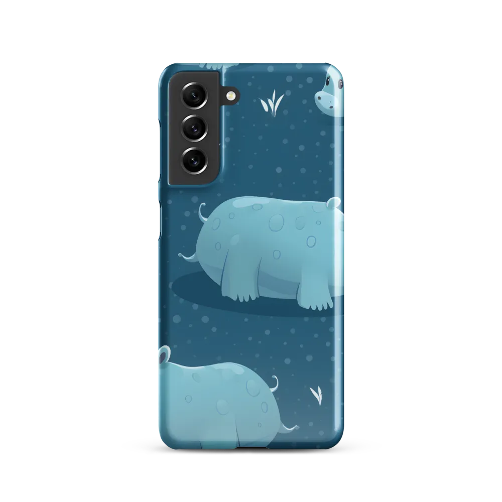 Whimsical Hippo Play | Phone Case |  S21 | Snap Case | Glossy