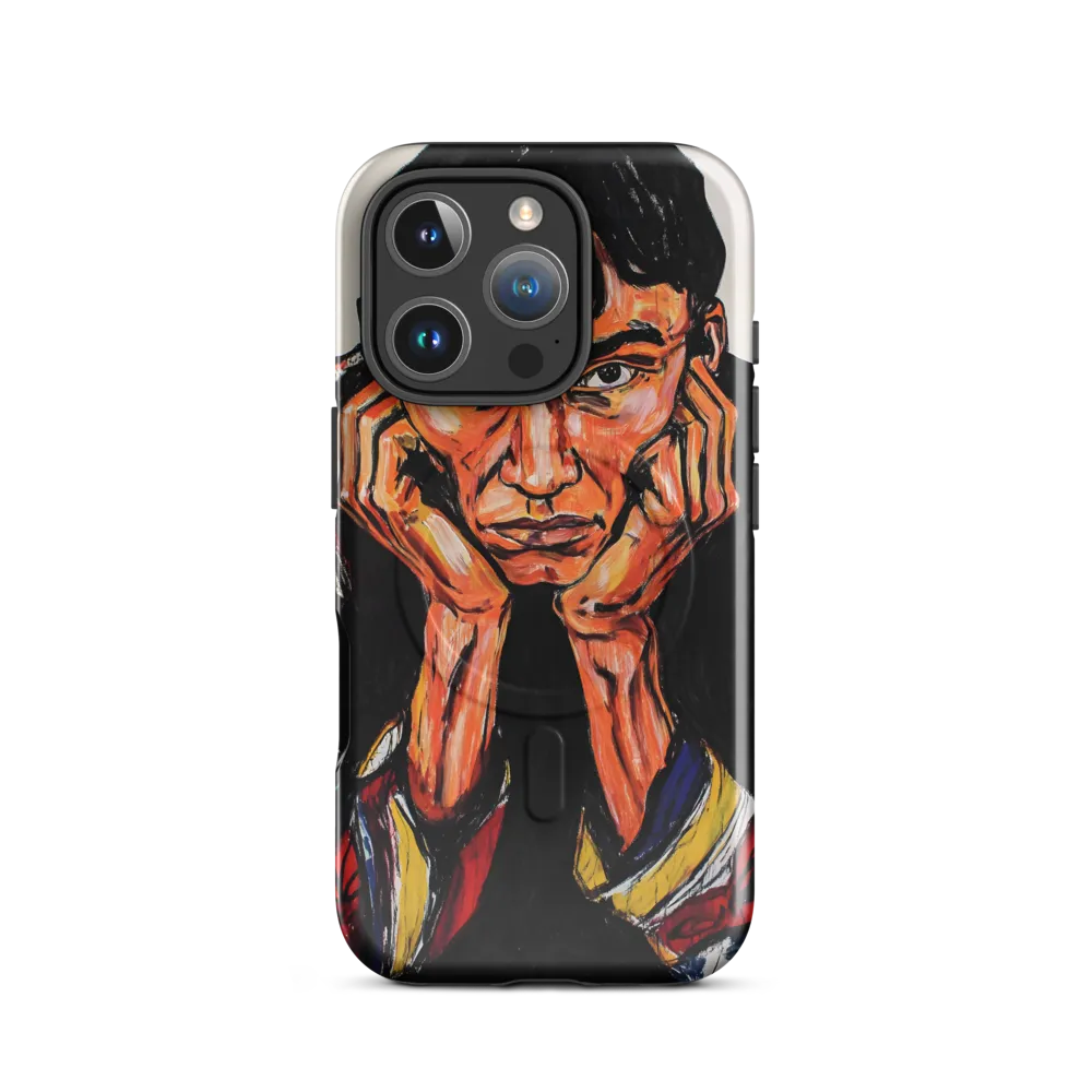 Contemplative Intensity: An Expressionist Portrait