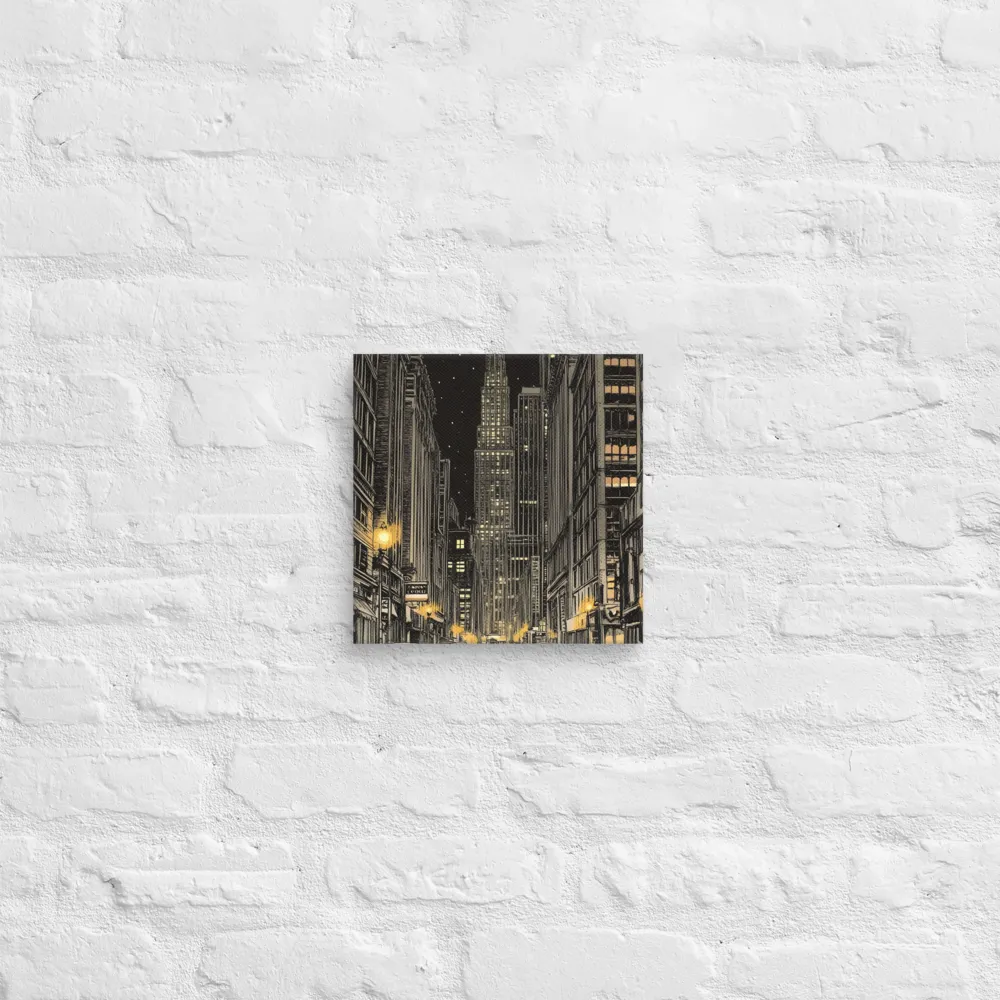 Whispers of the Night City | Canvas | 10″×10″