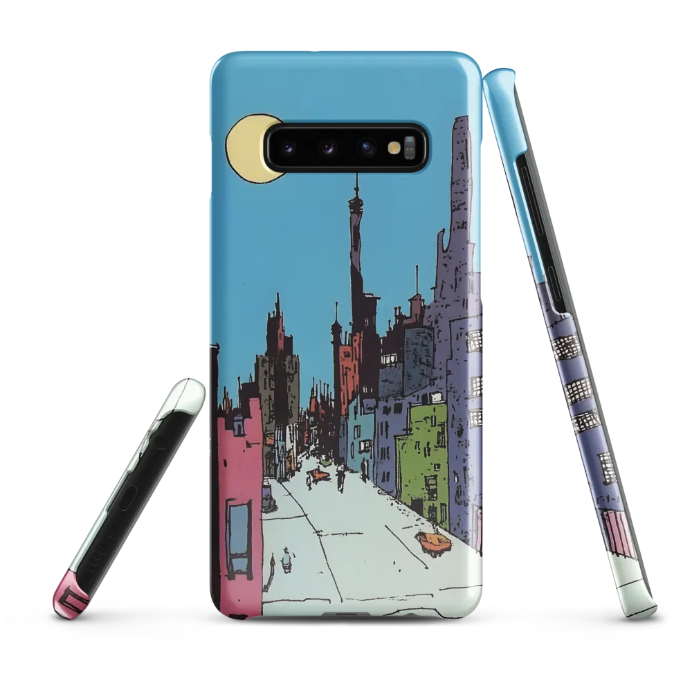 Vibrant Cityscape under the Moon | Phone Case |  S10 Plus | Snap Case | Glossy