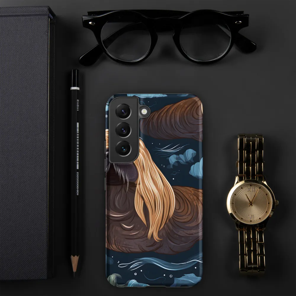 Whimsical Walruses in Deep Blue