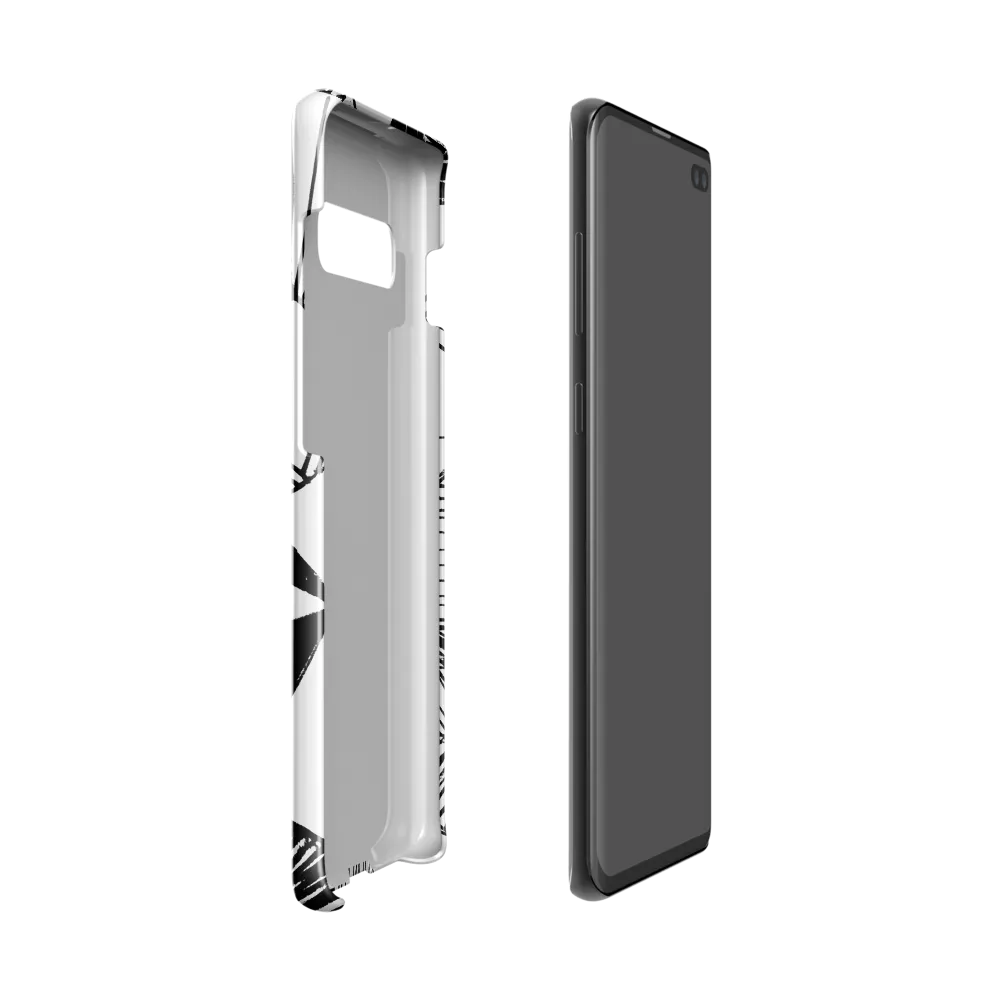 Dynamic Geometry in Ink | Phone Case |  S10 | Snap Case | Glossy